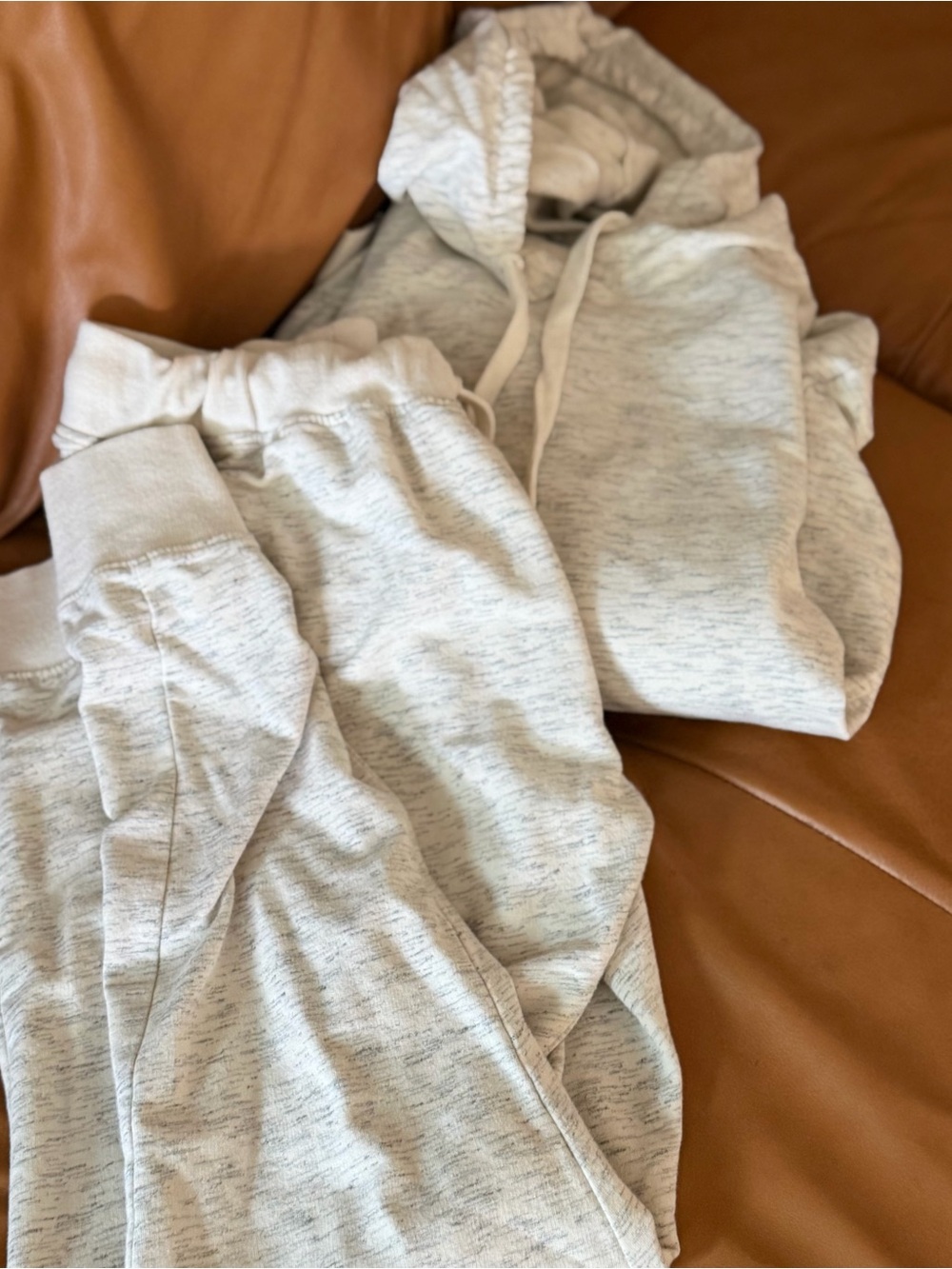 Mono B Cream 2 pc set. Heather Hoodie /Leggings Size Medium - Picture 7 of 12